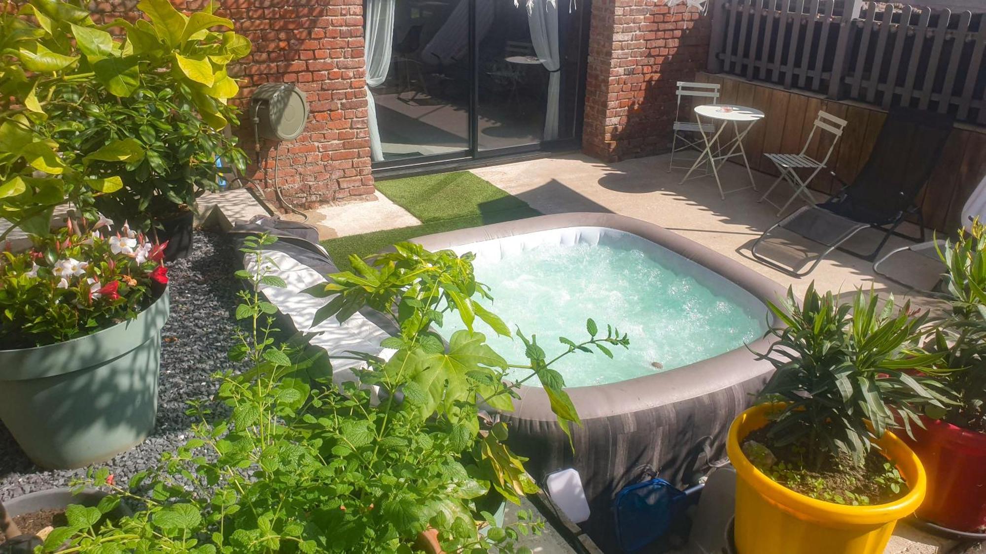 Gary Suite - Studio Cosy, Spa Et Jardin Privatif A 4 Min De Cambrai Awoingt Экстерьер фото